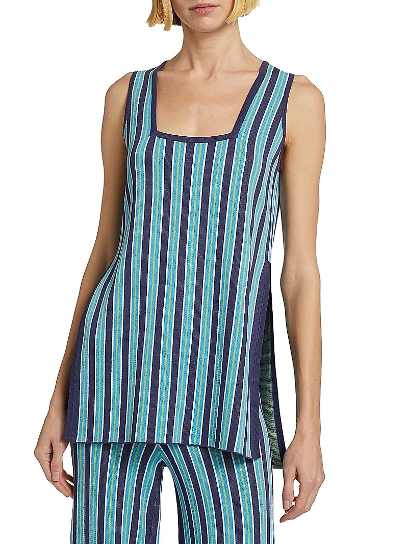 Leet Striped Knit Tank