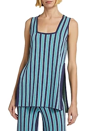 Leet Striped Knit Tank