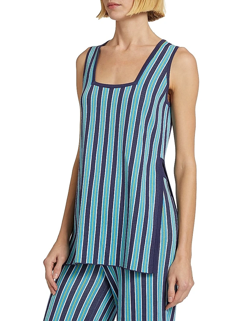Leet Striped Knit Tank
