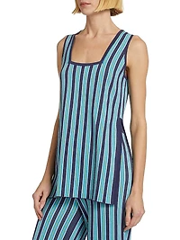 Leet Striped Knit Tank