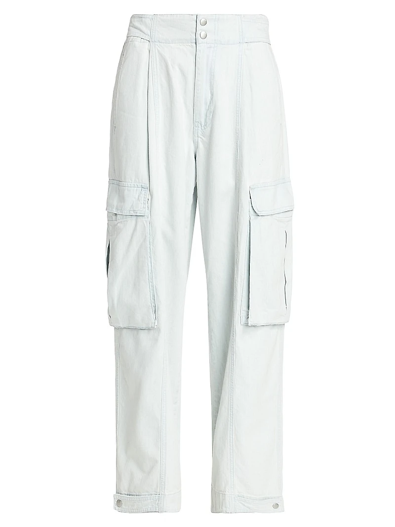 Cotton Wide-Leg Cargo Pants
