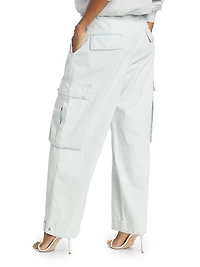 Cotton Wide-Leg Cargo Pants