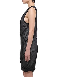 Jersey Bubble-Hem Minidress