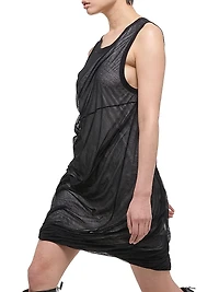 Jersey Bubble-Hem Minidress