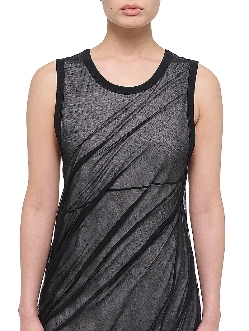 Jersey Bubble-Hem Minidress