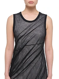 Jersey Bubble-Hem Minidress