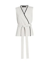 Elliot Twill Wrap Top