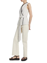 Elliot Twill Wrap Top