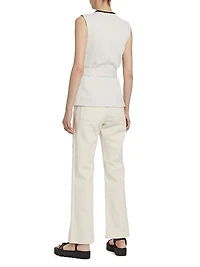 Elliot Twill Wrap Top