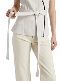 Elliot Twill Wrap Top