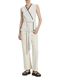 Elliot Twill Wrap Top