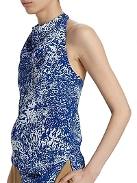 Theda Printed Halter Top