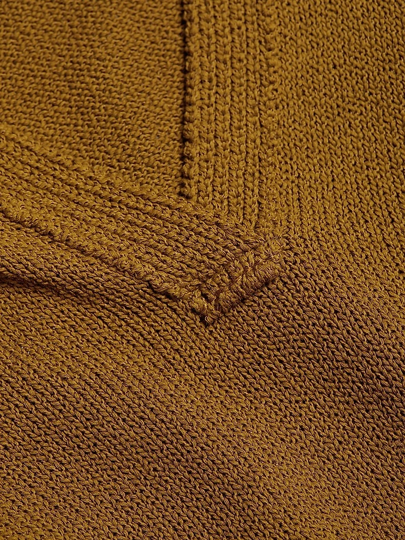 Reeve Cotton-Blend Knit Polo Top