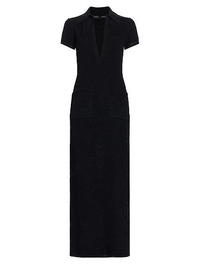 Auden Plunging V-Neck Knit Maxi Dress