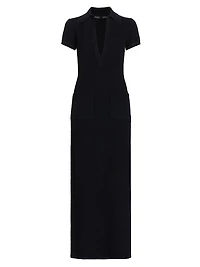 Auden Plunging V-Neck Knit Maxi Dress