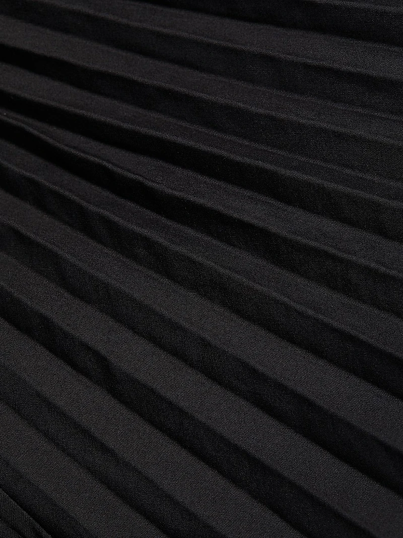 Monica Cotton-Blend Poplin Pleated Trapeze Top