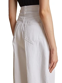 Ashford Pleated Tapered Jeans