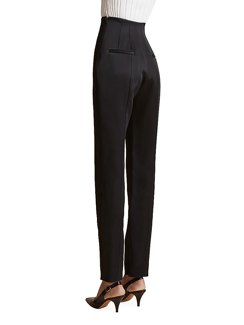 Lenn Satin Cigarette Pants