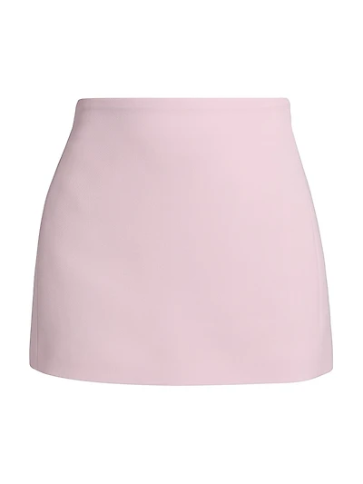 Column Wool Miniskirt