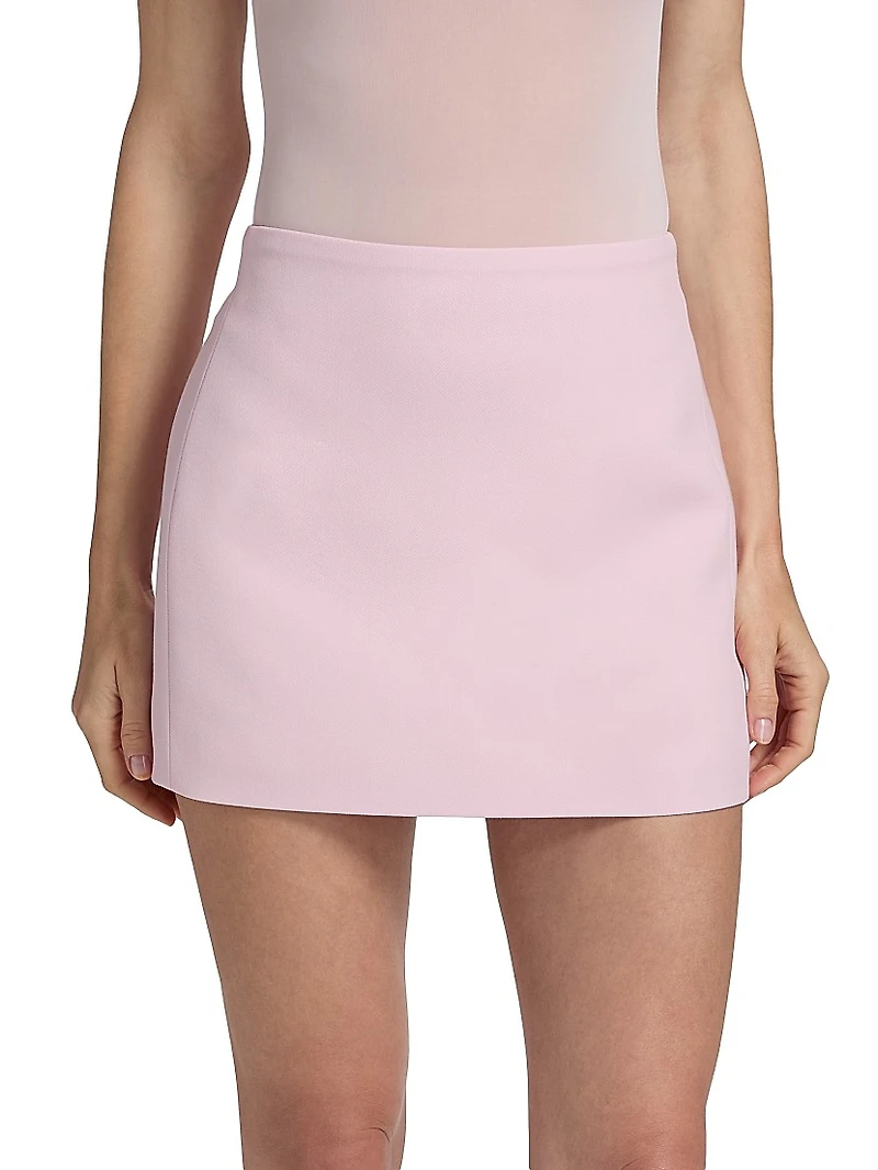 Column Wool Miniskirt