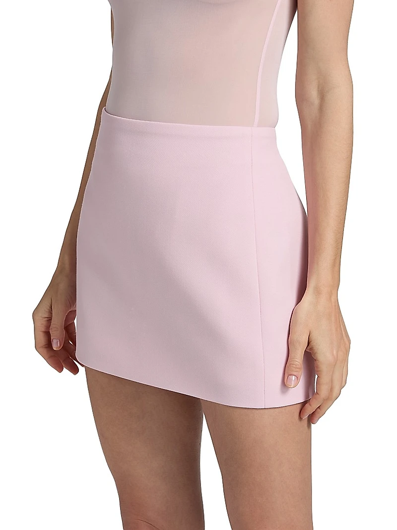 Column Wool Miniskirt