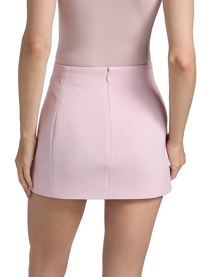 Column Wool Miniskirt