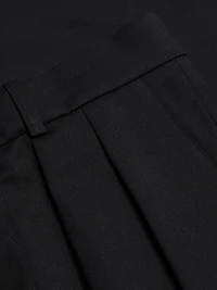 Pleated Wool High-Rise Trousers