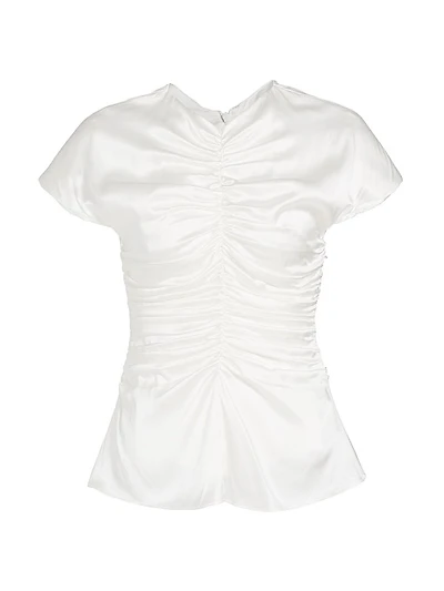 Fiana Ruched Silk Blouse