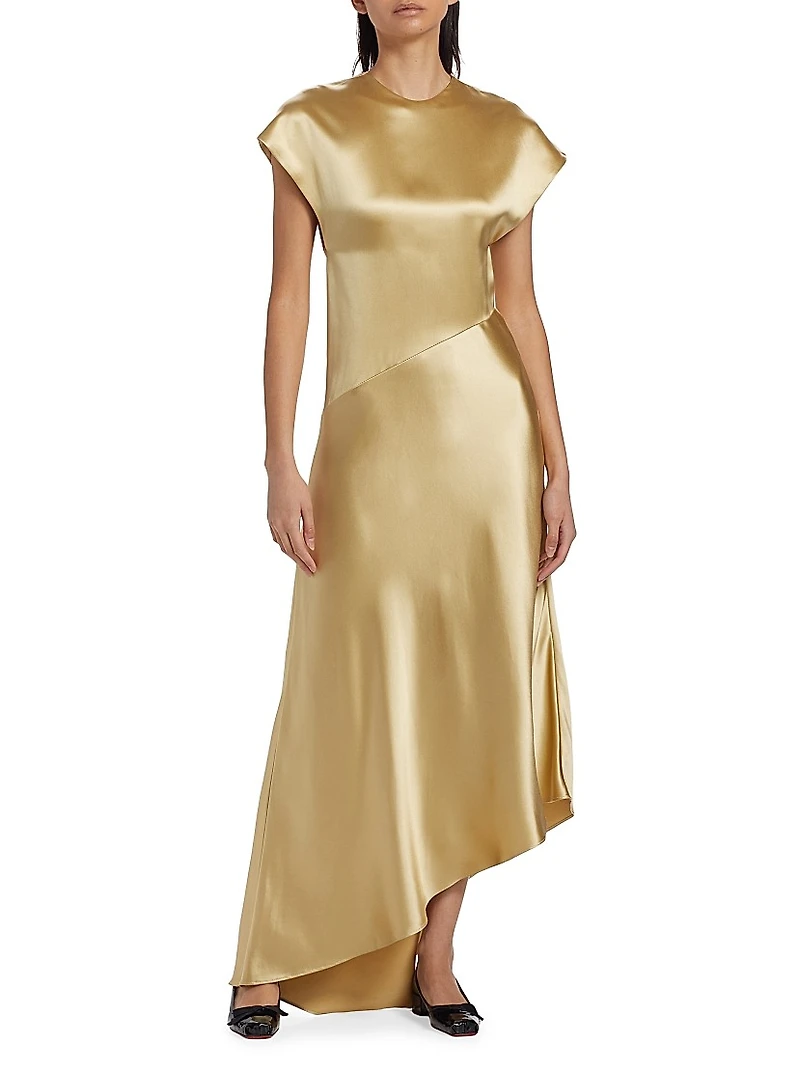 Abney Silk Asymmetric Dress
