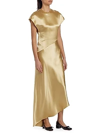 Abney Silk Asymmetric Dress
