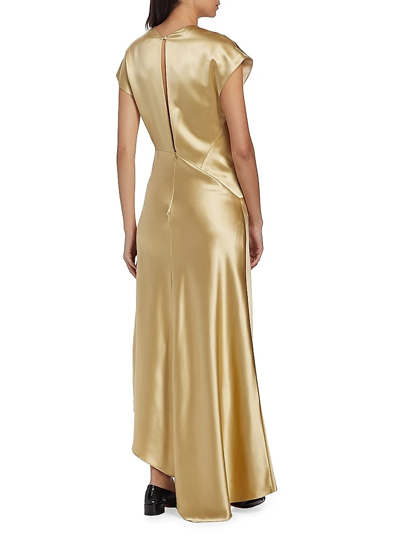 Abney Silk Asymmetric Dress
