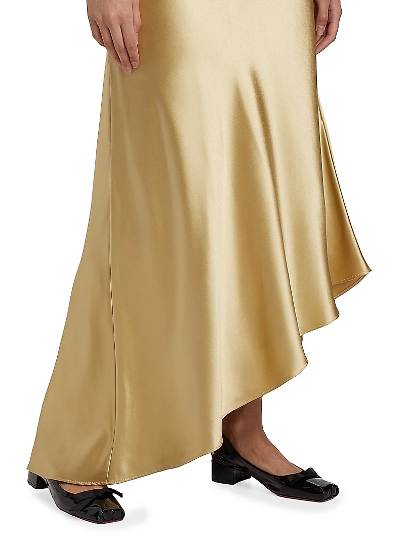 Abney Silk Asymmetric Dress