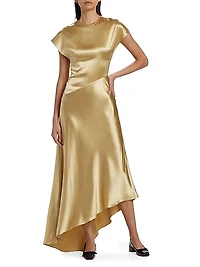 Abney Silk Asymmetric Dress