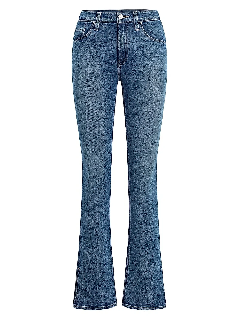 Barbara High-Rise Slit Baby Bootcut Jeans