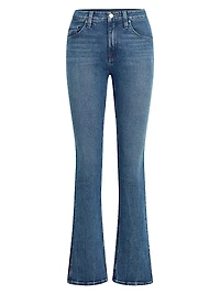 Barbara High-Rise Slit Baby Bootcut Jeans