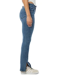 Barbara High-Rise Slit Baby Bootcut Jeans
