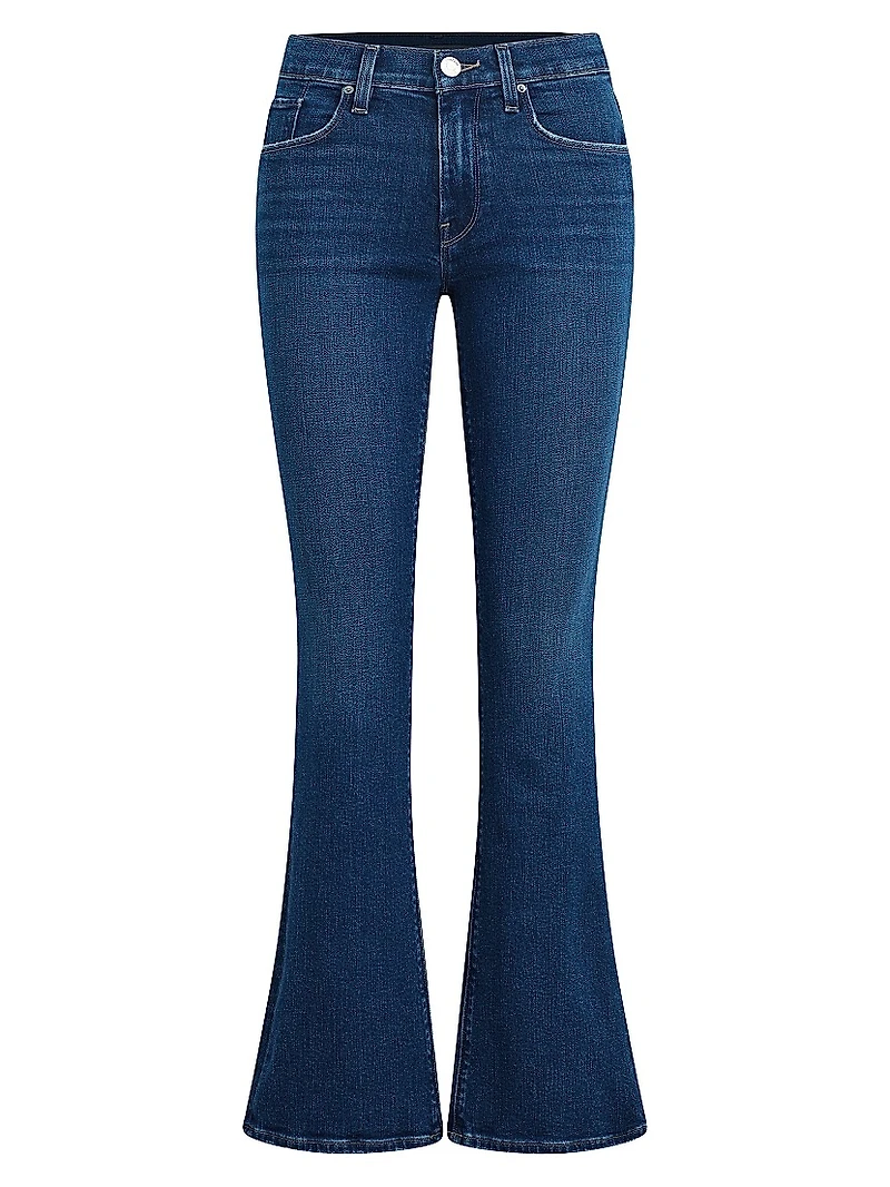 Nico Mid-Rise Barefoot Boot-Cut Jeans