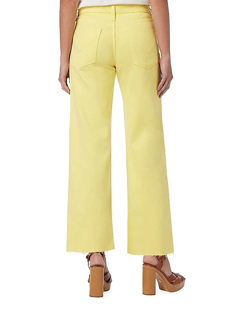 Rosie High-Rise Button Fly Wide-Leg Ankle Jeans