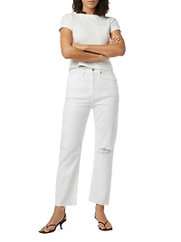 Jade High-Rise Loose-Fit Crop Straight Jeans