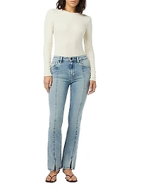 Barbara High-Rise Vent Baby Bootcut Jeans