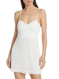 Ayala Beaded Sweetheart Minidress