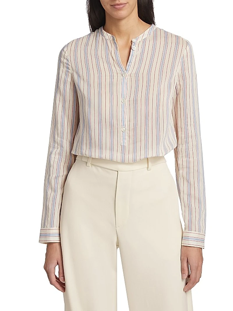 Striped Cotton-Blend Shirt