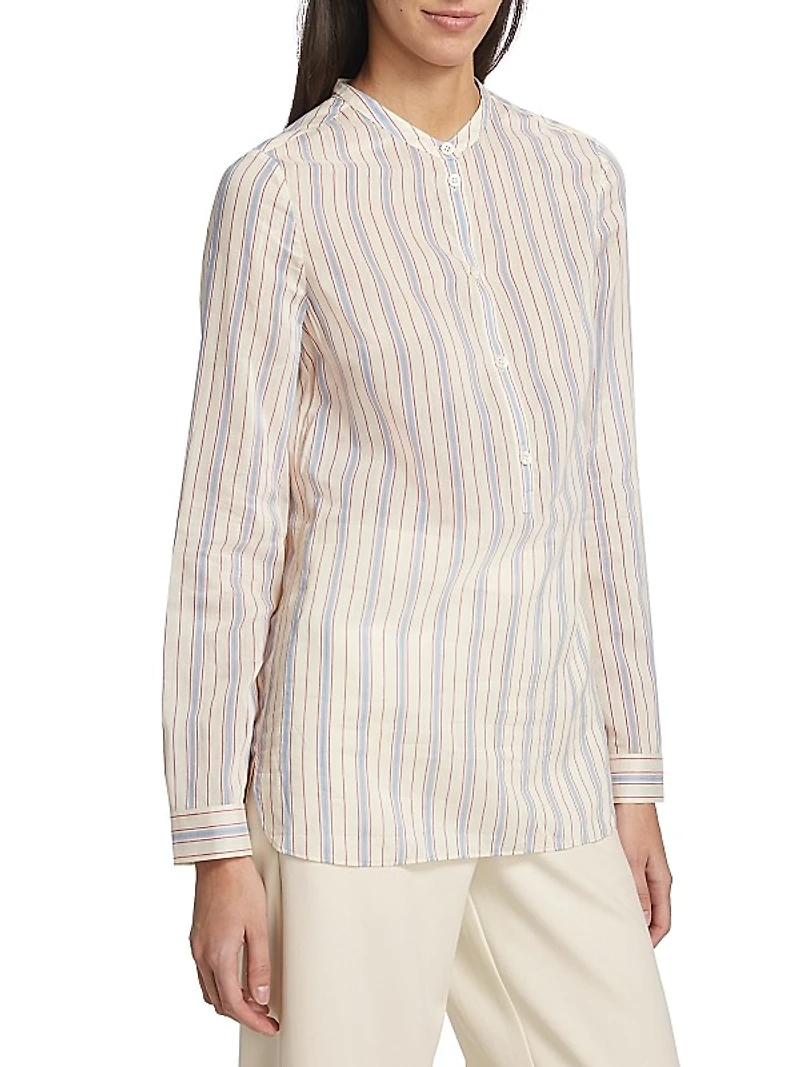 Striped Cotton-Blend Shirt