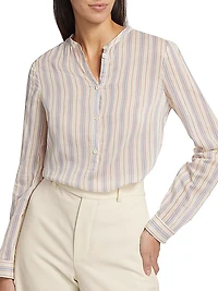 Striped Cotton-Blend Shirt