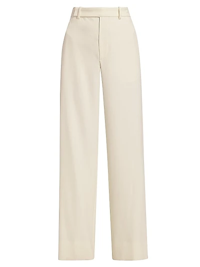 Cotton-Blend High-Rise Wide-Leg Pants