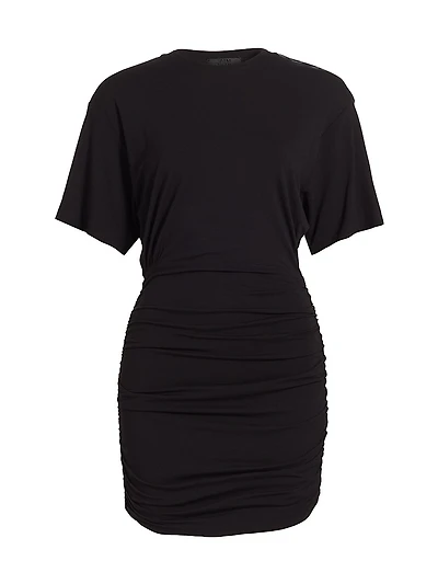 Ruched Matte Jersey Minidress