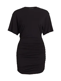 Ruched Matte Jersey Minidress