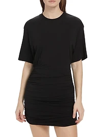 Ruched Matte Jersey Minidress