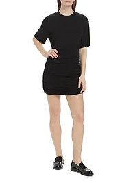Ruched Matte Jersey Minidress