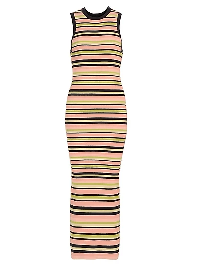 Striped Knit Maxi Dress